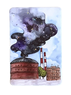 Магнит Elizabeth Madar «Планетарий», синий