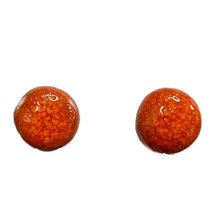 Серёжки-гвоздики КерамЕлКа «Мандаринки», керамика, фото 1.