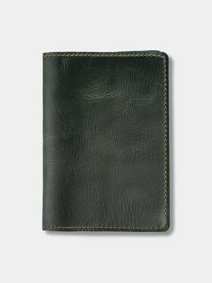 Обложка на паспорт Адрика.студио, изумруд, натуральная кожа, фото 1.