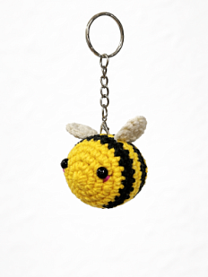 Вязаный брелок «Пчелка»