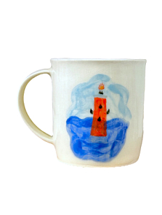 Кружка ручной работы с дизайном в ассортименте, полуфарфор, 350 мл