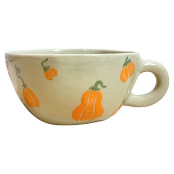Кружка ручной работы с росписью Тыква, керамика, 300 мл, фото 1.