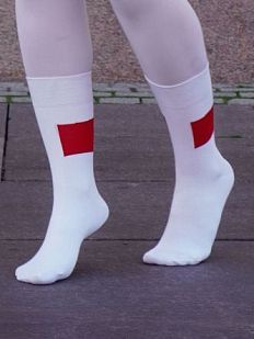 Носки «Красный квадрат», р-р 38-41, белые