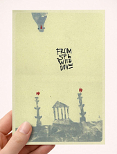 Открытка Максим Савва «From SPb with dove», голубая, А6