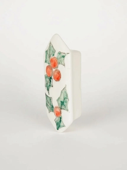 Ёлочная игрушка Верба керамика, конфета «Остролист», керамика, 10 см, фото 2.