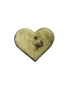 Брошь из керамики КерамЕлКа «Сердце песочное» большое