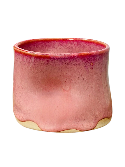 Стакан ручной работы, розовый, керамика, 300 мл, фото 3.
