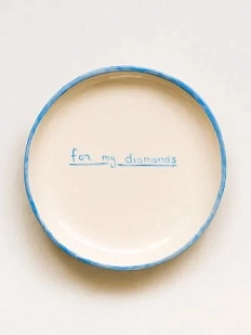 Тарелка ручной работы Йеллоускуп «For my diamonds», керамика, 15 см