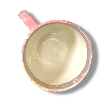 Кружка ручной работы Тата вытворяет/NF ceramics «Доброе b**at утречко», разноцветная, 400 мл, фото 5.