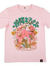 Футболка Barking store «Never surrender», S муж., розовый