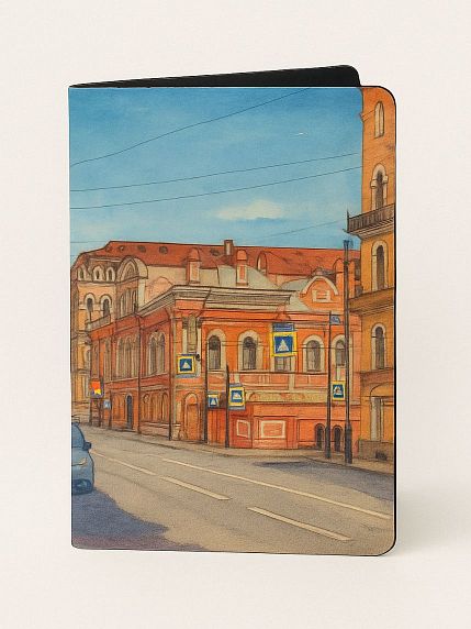 Обложка на паспорт «Особняк Мясникова, Санкт-Петербург», искусственная кожа, фото 1.