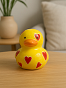 Керамическая фигурка Уточка с красными сердечками, превью фото 3