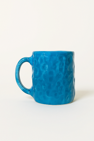 Кружка ручной работы NF ceramics «Нос», голубая, 400 мл, фото 5.