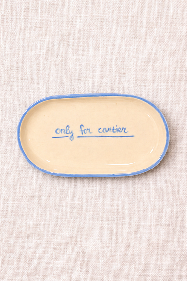 Блюдце ручной работы Yellowscoop «Only for cartier», керамика, 17 см, фото 3.
