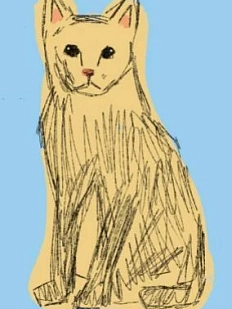 3D Стикер на телефон Pablo Radini «Жёлтый котик», объёмный