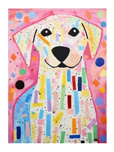 3D Стикер на телефон «Собачка», розовый, объёмный