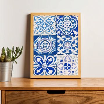 Постер интерьерный «Плитка «азулежу», А4, фото 2.