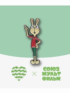 Металлический значок Heart of Moscow «Кролик» серия Союзмультфильм