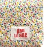 Косметичка ручной работы АМИ (Ami lé sac) «Moyen», цветы, белая, превью фото 3