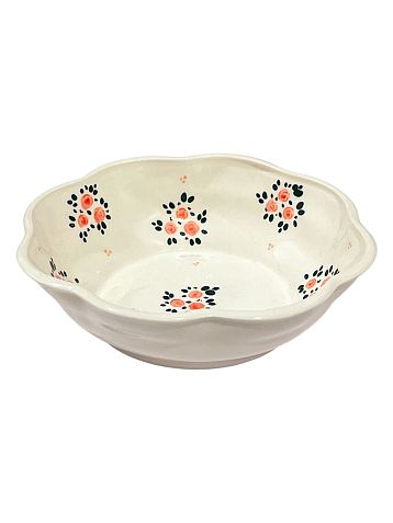 Пиала ручной работы Slowday Ceramics «Розовые цветочки», полуфарфор, 14 см, фото 3.