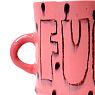 Кружка ручной работы «F**k», розовая, фарфор, 350 мл, превью фото 2