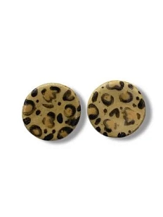 Серёжки-гвоздики Бережно «‎Лео»‎‎, большие, керамика, 18 мм