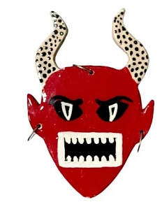 Ёлочная игрушка ручной работы «Чёртик», 7 см