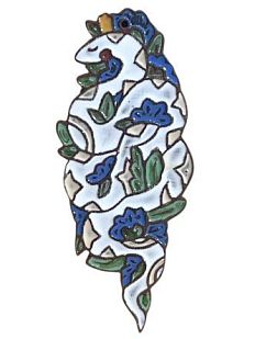 Ёлочная игрушка из керамики «Змея (Символ 2025 года)», Partala ceramics