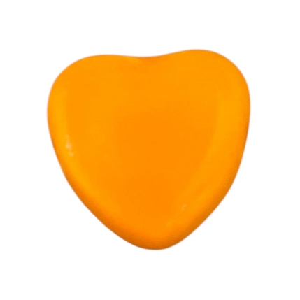 Брошь ручной работы Ceramission «Оранжевое сердечко», керамика, фото 2.