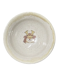 Глубокая тарелка ручной работы Керемет «Самурай сиба-ину», керамика, 12 см