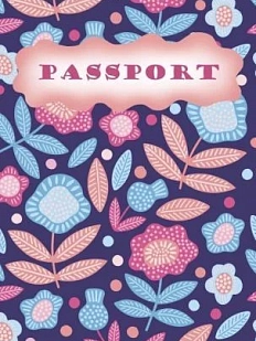 Обложка на паспорт Валя Карнавалова «Цветы», фиолетовая, ПВХ