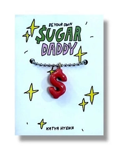 Подвеска Катя Гиена на цепочке ручной работы «Sugar Daddy», коралловый, керамика