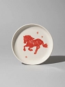 Тарелка ручной работы Йеллоускуп «Бегущая лошадь», керамика, 15 см, превью фото 1