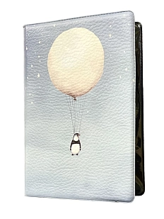 Обложка на паспорт DARI DARI «Пингвин на воздушном шаре», искусственная кожа