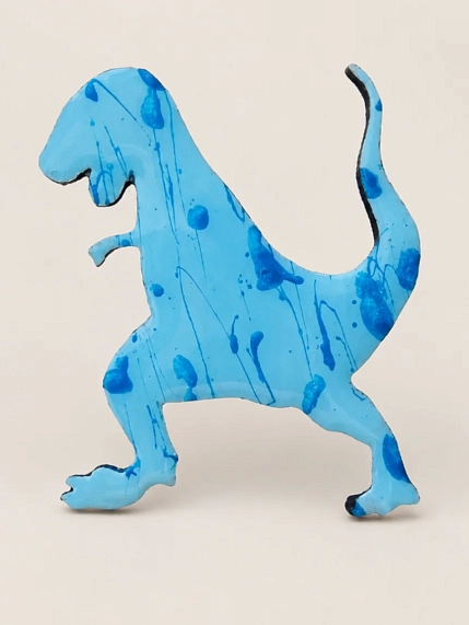Брошь Ручками-Ручками «Тиранозавр», дерево, фото 1.