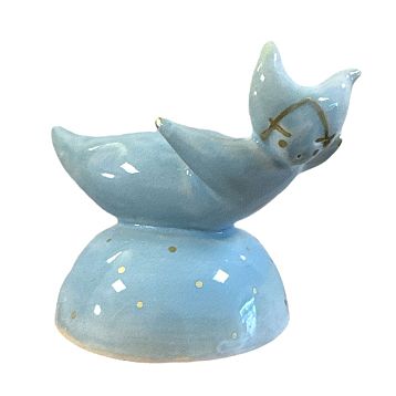Статуэтка ручной работы «Летящий», голубой, керамика, фото 1.