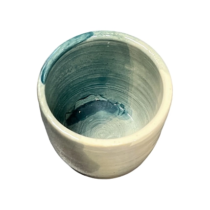 Стакан ручной работы, перламутр, керамика, фото 3.