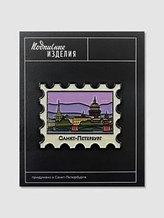 Значок эмалированный «Марка. Вид с Невы»