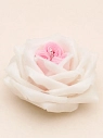 Свеча цветок ручной работы DARI DARI «Роза двойная», бело-розовая, превью фото 3