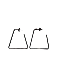 Минималистичные крупные серьги, ювелирная сталь