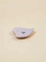 Блюдце ручной работы Августа в виде сердечка с рисунком, лавандовое, керамика, 6 см, превью фото 2
