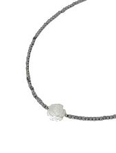 Чокер с розой Бур.Мур «Flower», гематит, перламутр