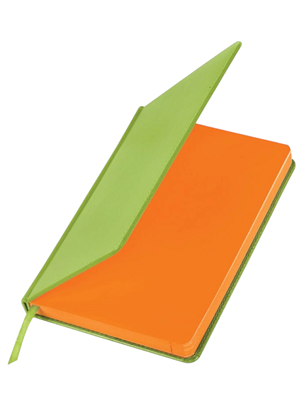 Ежедневник недатированный BRAUBERG «Rainbow», зелёный, А5, фото 2.