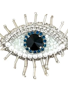 Брошь ручной работы «Eyes», бисер