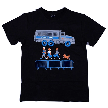 Футболка Barking Store «Скулбас», М жен., чёрный, фото 1.