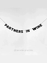 Бумажная гирлянда из букв Tak.sebe.prazdnik «PARTNERS IN WINE», чёрная, картон, 240 г/м², превью фото 1