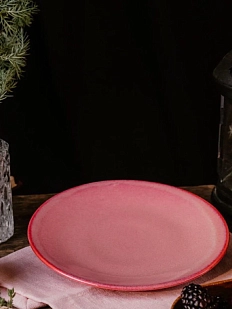 Блюдце круглое ручной работы VELES «Поцелуй Арвен», фарфор, 16 см