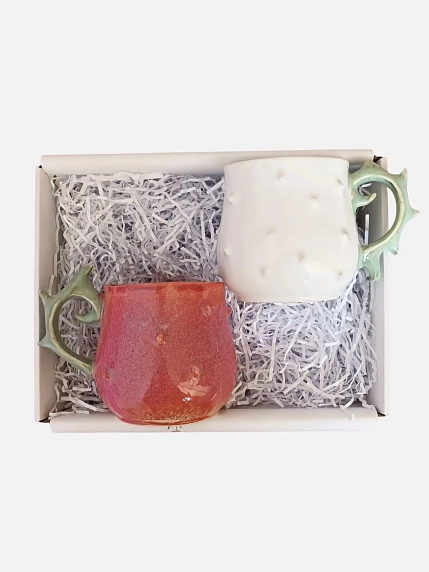 Подарочный набор с кружками с шипами №2, фото 1.