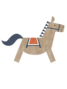 3D Стикер на телефон «Лошадка»