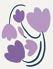 Постер интерьерный «Фиолетовые цветы», А4